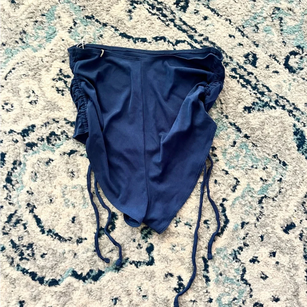 New Summersalt The Maternity Ribbed Cinched High Waisted Bikini Bottom Size 4